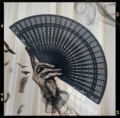 taobao agent Black wooden retro elegant round fan, universal Hanfu, cheongsam, Lolita style