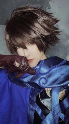 taobao agent [Big and also] King Glory COS Lan's mobile game wig character model style Wei Du assassin cg target top