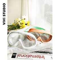 Vivistudio ins Candy color high-definition eye protection large frame goggles waterproof and anti-fog swimming class glasses men and women
