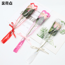 Single bag color small five-star silver light flower packaging bag with flowers Transparent plastic bag flower arrangement exquisite wrapping paper
