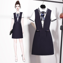 High-end professional suit Female summer temperament goddess Fan Youshi Medical beauty hotel front desk tooling Beauty salon overalls