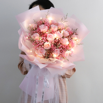 Starry Dried flower Bouquet Large bouquet of flowers Rose soap flowers Eternal Life Peanut Day gift Girls Natural Valentines Day
