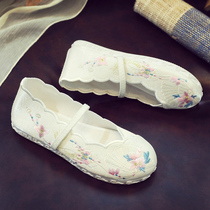 Childrens embroidered shoes Chinese style performance antique shoes non-slip ancient style childrens shoes cheongsam soft bottom cloth shoes Hanfu womens shoes