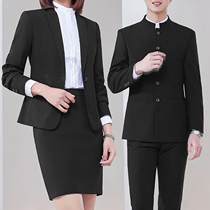 Professional clothing suits men and women non-iron self-cultivation temperament bank counter general manager work clothes Zhongshan suit customization