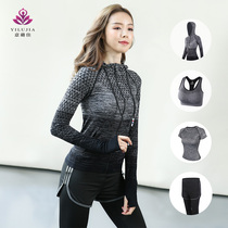 Sports suit womens net red autumn professional gym quick-drying clothes running leisure autumn winter morning running yoga clothing ndar
