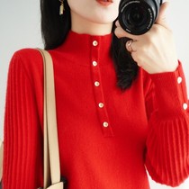 2021 New wear turtleneck sweater women lantern sleeve wool base shirt solid color inside soft waxy sweater women