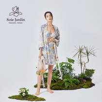 soie jardin 3#garden hot item classic style silk floral print short nightgown