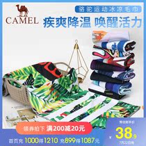 Camel sweat towel Halter neck Yoga fitness exercise ice towel Refreshing sweat-absorbing soft cold towel Running cold