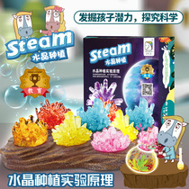 Childrens science small experiment Crystal planting toy a puzzle handmade diy Volcanic eruption growth culture crystal