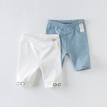 Girls leggings summer 2021 new summer clothes female baby three-point pants wear thin foreign style baby childrens clothing