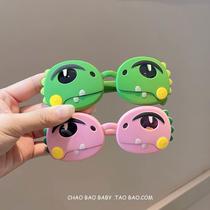 UK Next Like children sunglasses boy girl silicone gel polarized anti-ultraviolet dinosaur flip ink mirror