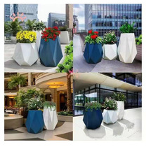 FRP combination flowerpot outdoor landscape flower bed mall Hotel Villa creative fashion special-shaped floor flower Ware