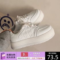 Wang Xiaoming Huili Womens Shoes Cute Big Head Shoes Small Design Girls Thick-soled Small White Shoes Womens Casual Sneakers
