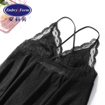 Anlifang Sexy Lace Thin strap sleeping dress lady Smear Style With Cups Home Skirt EL00224