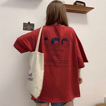 Short sleeve t-shirt women with cotton loose Joker student coat women 2021 summer new Korean version of base shirt women tide