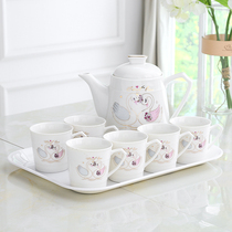 Ceramic tea cup set household Cup living room Nordic tea set teapot cup water cup set cup simple water tool