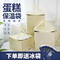4-6-8-10 inch cake insulation tote bag catering takeout barbecue milk tea bag cold chain frozen food zipper bag