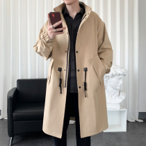 Clara Lee joint coat mens coat trend ins Joker long trench coat Japanese casual fashion jacket