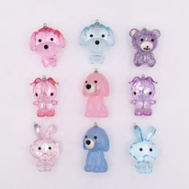 Children acrylic children children imitation Crystal colorful Penguin Bear rabbit pig animal pendant toy pendant ornaments