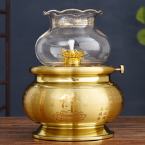 Pure copper for Buddha Ghee lamp Household Buddha Hall for lucky Lotus Buddha Lamp for lamp Changming Lamp Buddha lamp Su Oil lamp