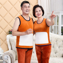 Middle Aged Seniors Plus Suede Warm Vest Woman Winter Moms Thickened Underwear Beating Undercoat Protective Stomach Warm Stomach and Stomach Warmer