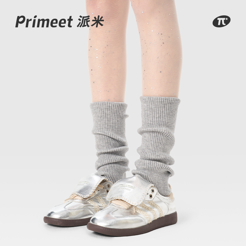PRIMEET/Paimi 靴下 女性用 春秋 グレー グレー レッグカバー 日本製 パイルソックス 夏 ふくらはぎソックス ストッキング