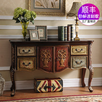American country painted retro style solid wood entrance hall entrance corridor porch gallery Gallery Gallery decorative cabinet