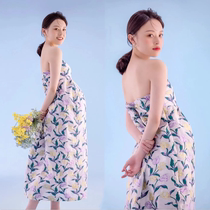 Photo studio pregnant women photo clothing girl photography photo art photo dress maternity theme clothing small fresh new