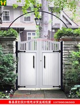 Custom Patio Gate Villa Gate Double Open Wooden Door Log Into House Countryside Gate Garden Door District Big