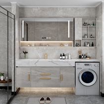 Washing machine cabinet bathroom balcony bathroom cabinet marble sink bathroom cabinet combination toilet wash table