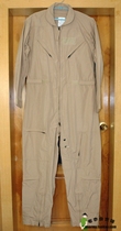 (Original) USAF sand CWU-27 P flame retardant flight suit jumpsuit 44R yards brand new 99 years