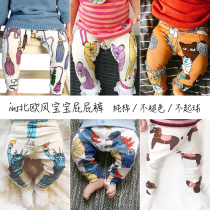 TinyPeople Nordic exploits baby pure cotton pants spring and summer big fart pants baby anti-mosquito out PP long pants