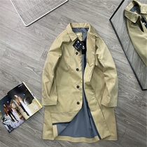 Foreign trade single anti-storm level full body pressure glue spring windproof and breathable medium-length windbreaker mens casual jacket