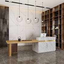 New Chinese imitation marble commercial front desk cash register clothing store bar beauty salon company reception counter simple