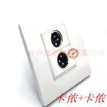 Type 86 two-position Callon male socket panel 2 welding microphone Cannon combined multimedia socket