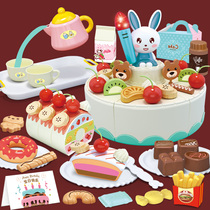 Girls toys childrens birthday cake baby simulation fruits and vegetables happy cut to see the kitchen set