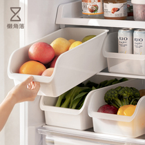Lazy corner refrigerator fruit and vegetable storage box household kitchen food storage box drawer type sorting box 3 packs