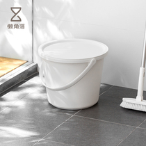 Lazy corner bucket household water storage plastic drum with lid portable large thick cleaning washing bucket 66443