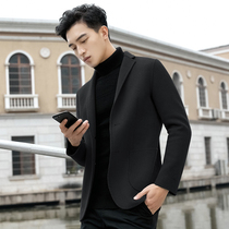 Double-sided casual suit men's jacket Korean version of zero cashmere slim wool woolen small suit jacket in autumn and winter