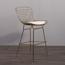 Nordic modern simple Bar coffee table Restaurant Club Chair Metal wrought iron hollow leisure lazy people rely on North chair