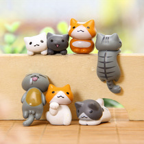 Explosive 6 Japanese cats DIY landscaping microscopic bonsai succulent ornaments Garden ornaments micro-landscape gardening ornaments
