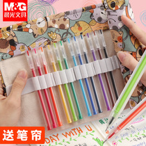 Morning light color pen Gel pen refill 0 35mm Fox Xili hand account pen colorful candy color small fresh female water pen set for taking notes 0 38 Students with Japanese and Korean tools