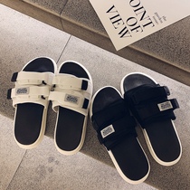 droptheothernetred slippers mens fashion outside the Korean version of the word drag lovers outdoor summer non-slip sandals