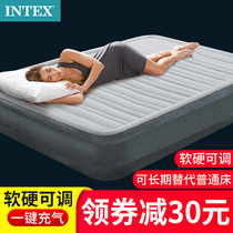 Intex inflatable bed Household double thickened air cushion bed sheet outdoor inflatable mattress plus high air punch air bed