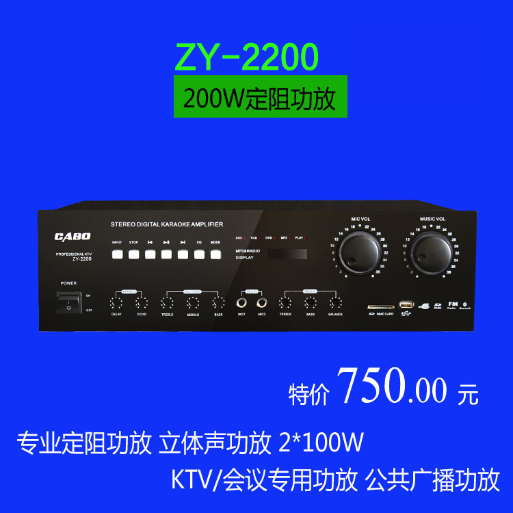 Karaoke Power Amplifier U-disk Power Amplifier Family Power Amplifier 2*100W Fixed Resistance Power Amplifier Huiwei VX6-C Horn Power Amplifier