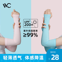 South Korean VVC Summer ice sleeveless sleeves sunscreen ice silk anti-UV thin sleeves Sleeves Arm men and women