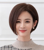 Middle-aged and elderly wig Middle-aged and long-haired wig mother natural realistic grandma wig female short straight hair full headgear old man wig