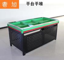 Supermarket fruit shelf vegetable platform new display shelf convenience store promotion table thickened fresh metal