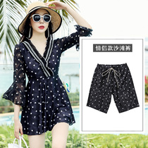 Jinger 20103 new swimsuit women fashion sweet romantic couple one-piece dress men Beach pants special cute cute
