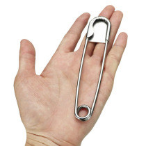 High quality 304 stainless steel large pin oversized simple safety buckle dry cleaning shop clothes fixing needle washable